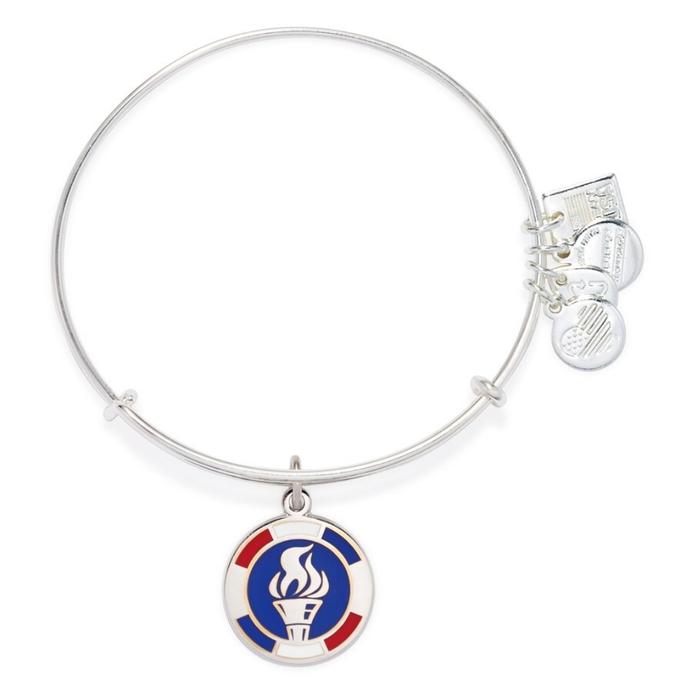 NWT, Alex and Ani 2015 Team USA Flame Epoxy Bracelet - Picture 2 of 10